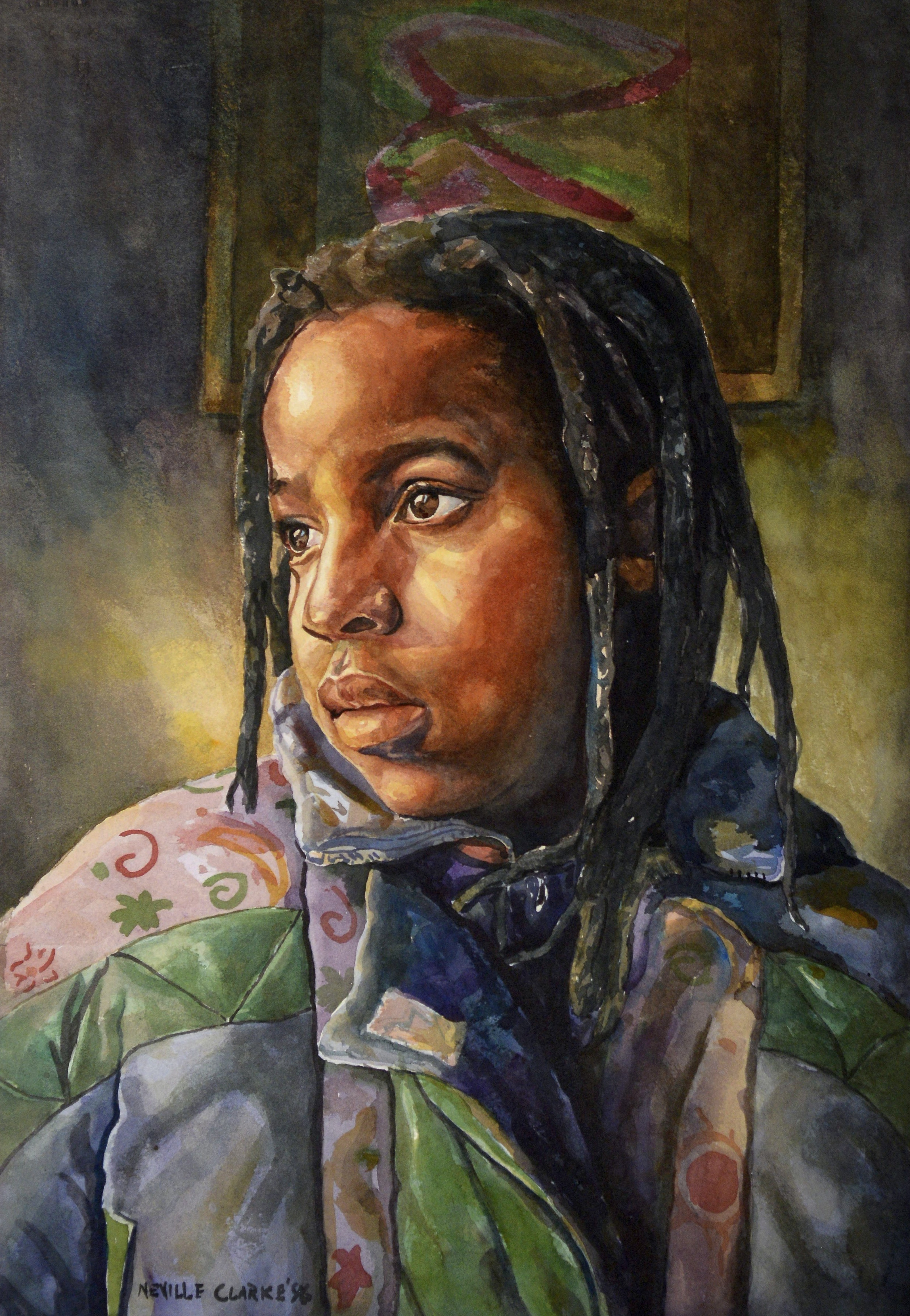 Jacquelene, The Winter Jacket, aquarelle Image